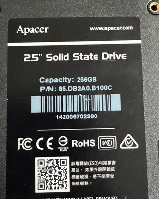 Apacer panther ssd 256gb tlc 2.5 solid state drive