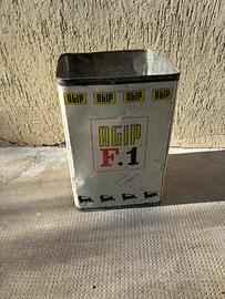 Latta vintage olio/grasso agip F1