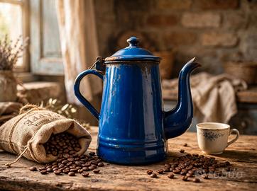 Caffettiera in latta vintage
