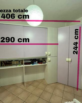 Cameretta con cabina armadio