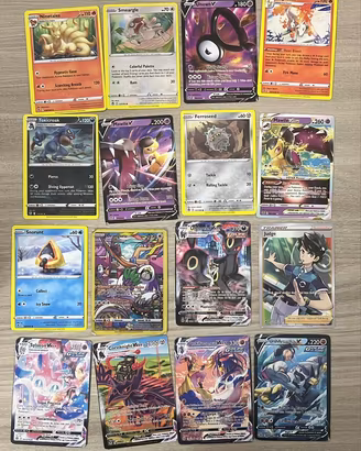 Lotto circa 180 carte Pokemon varie serie