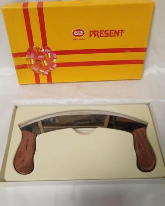 Mezzaluna amc manico legno acciaio