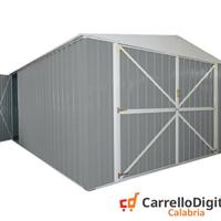 Box acciaio garage lamiera 360x600 grigio chiaro