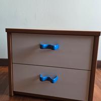 Comodino a 2 cassetti per cameretta