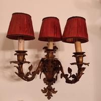 Coppia applique metallo dorato