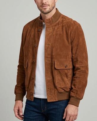 Giacca Bomber Vintage in Vera Pelle Scamosciata