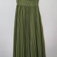 Abito verde da sera plissettato