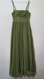 Abito verde da sera plissettato