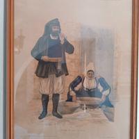 Litografie costumi sardi.