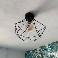 Plafoniera stile industriale nera