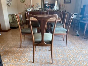 Set Tavolo e otto sedie Guglielmo Ulrich anni ‘ 40