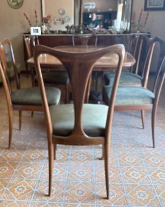 Set Tavolo e otto sedie Guglielmo Ulrich anni ‘ 40