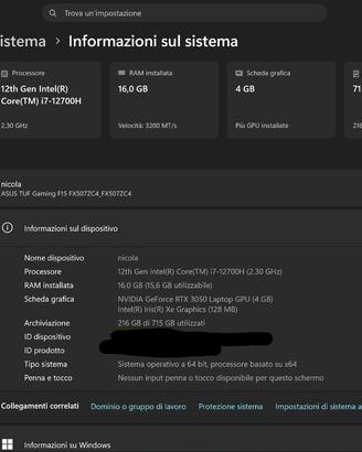 ASUS TUF Gaming F15 – i7 / RTX 3050 / 16 GB RAM