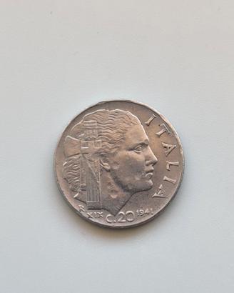 moneta da 20 centesimi anno 1941