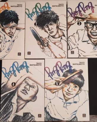 Ping Pong vol. 1-5 serie completa Taiyo Matsumoto 