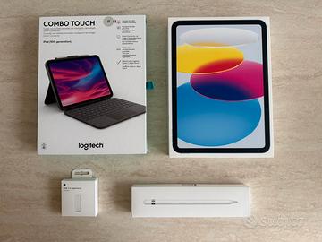 iPad 10 256gb + Logitech Combo Touch +Apple pencil