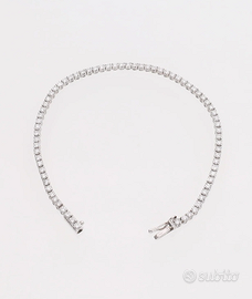Bracciale oro Bianco 18 kt - tennis con diamanti