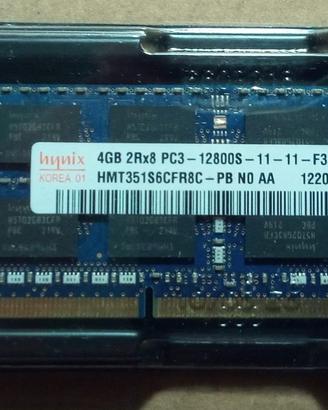4 GB SDRAM HYNIX PC3-12800S (Notebook/Laptop) 1,5V