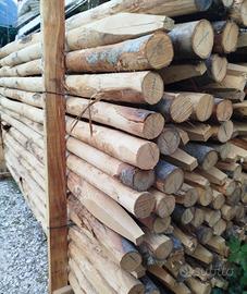 Pali da giardino per recinzione in castagno