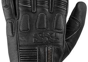 Guanto Moto in Pelle Vintage Ixs Kelvin Nero