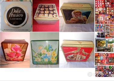 Scatole Lazzaroni in latta vintage, e altre