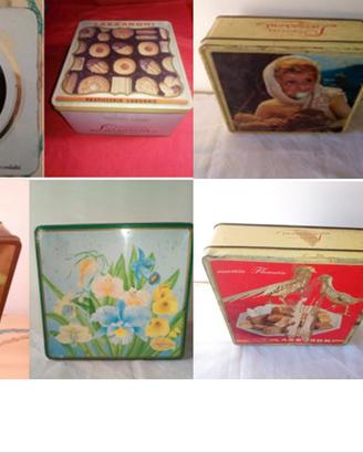 Scatole Lazzaroni in latta vintage, e altre