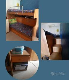 letto a ponte con 2 letti