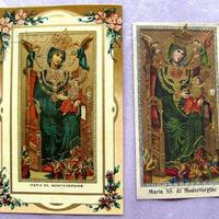 Cartolina e Santino Madonna Montevergine Avellino