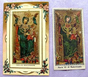Cartolina e Santino Madonna Montevergine Avellino