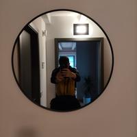 SPECCHIO 60X60 NEW NUCLEOS NERO D60 SENZA LUCE