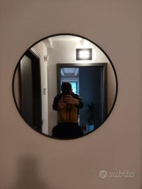 SPECCHIO 60X60 NEW NUCLEOS NERO D60 SENZA LUCE