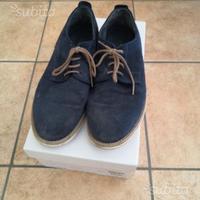 Scarpe scamosciate blu, usate pochissimo