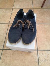 Scarpe scamosciate blu, usate pochissimo
