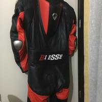Tuta moto intera Biesse 100% pelle bovina
