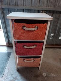 cassettiera in legno 