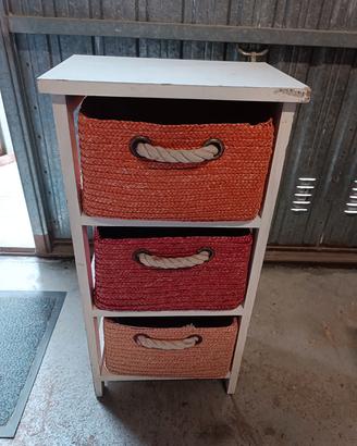 cassettiera in legno 