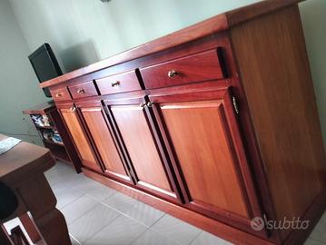 Soggiorno in legno di ciliegio fatto artigianalmte