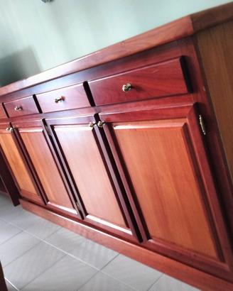 Soggiorno in legno di ciliegio fatto artigianalmte