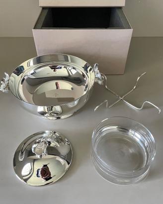 Christofle set caviale in argento