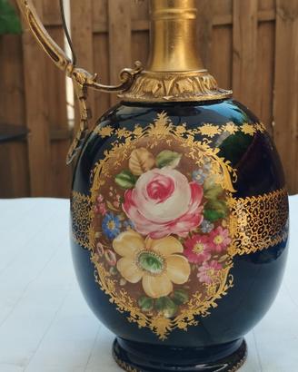 Vaso Limoges blù e oro