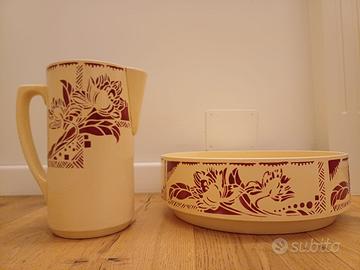 Set brocca toilette anni 20 di origine francese