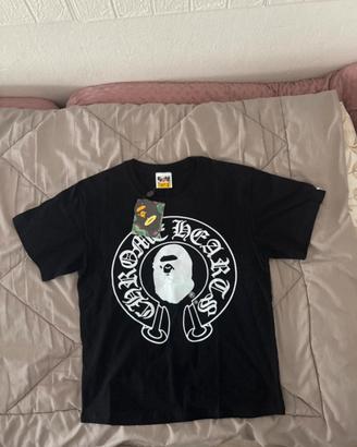 maglietta chrome hearts x bape