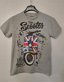 T-shirt Criminal Boys grigia con stampa scooter UK