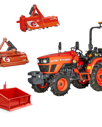 Trattorino Kubota EK-1261 con attrezzi