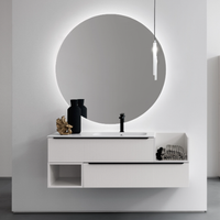 Mobile bagno Cannettato bianco