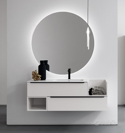 Mobile bagno Cannettato bianco