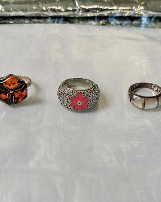 💎 LOTTO 3 ANELLI VINTAGE, PEZZI UNICI! 💎