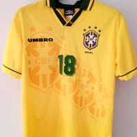 Maglia calcio vintage Brasile 1996 Ronaldo #18