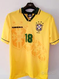 Maglia calcio vintage Brasile 1996 Ronaldo #18