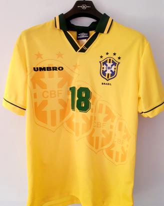 Maglia calcio vintage Brasile 1996 Ronaldo #18